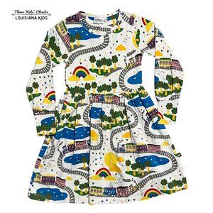 Moromini Sz 128/134 (8-9Y) Organic Peace Train Dress